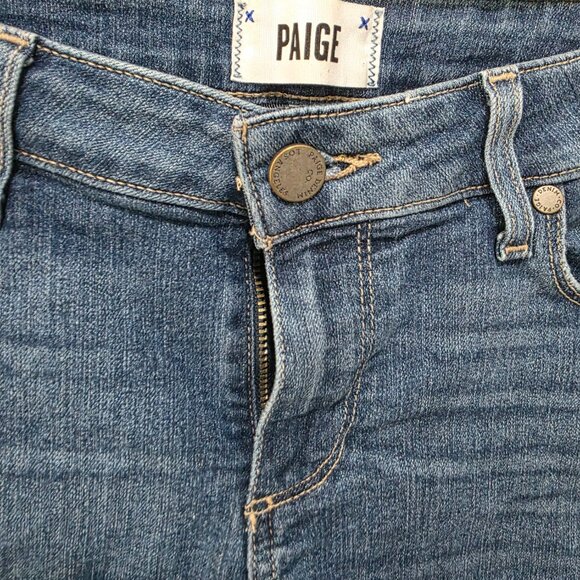 Paige Denim Cutoff Jean Shorts – Size 25, Blue, Distressed Raw Hem - Picture 2 of 6